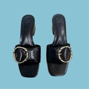 Diana Buckle Mule Heels from A New Day™. Black Size 8.5. NWOT